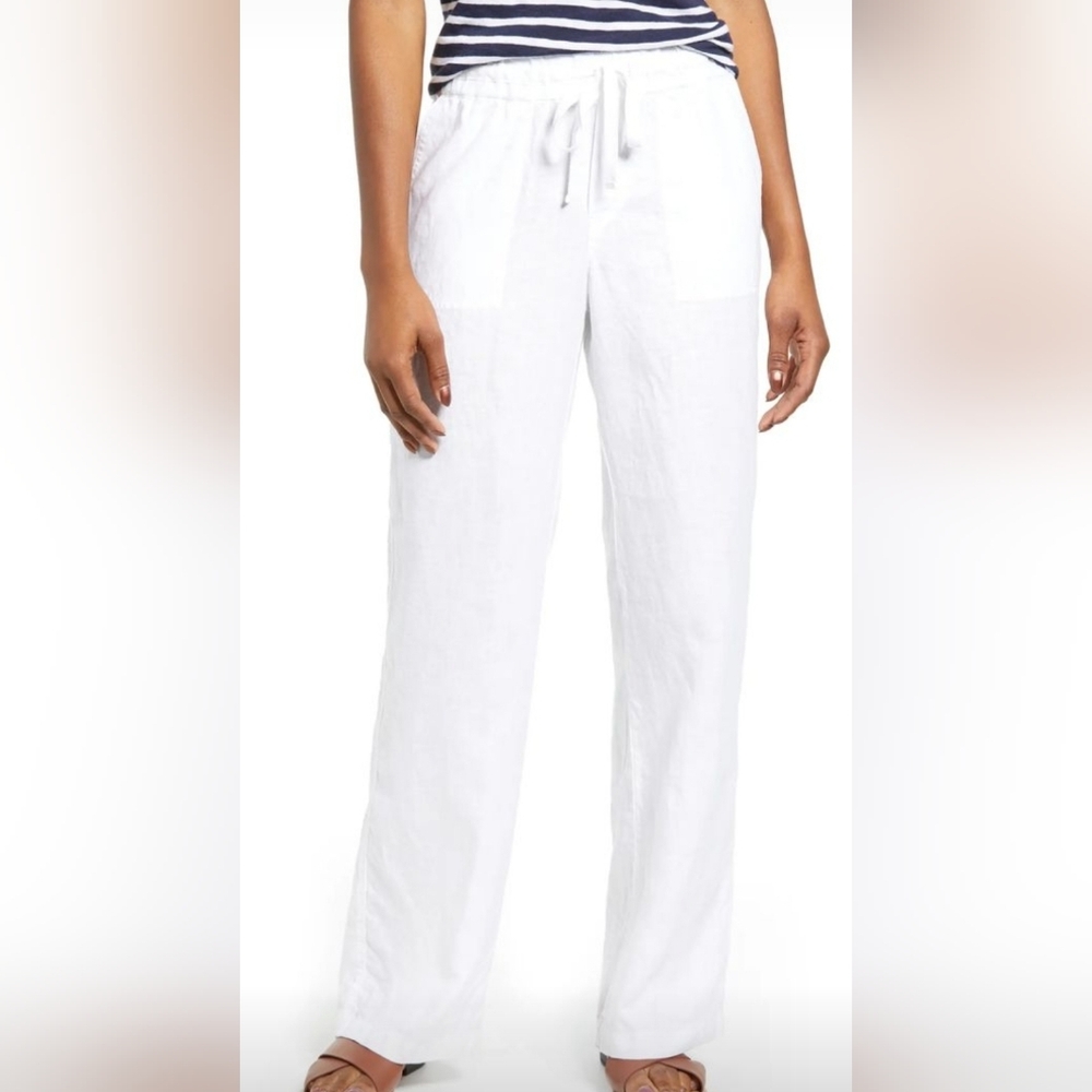 Calson Drawstring Linen Blend Pants Size Large